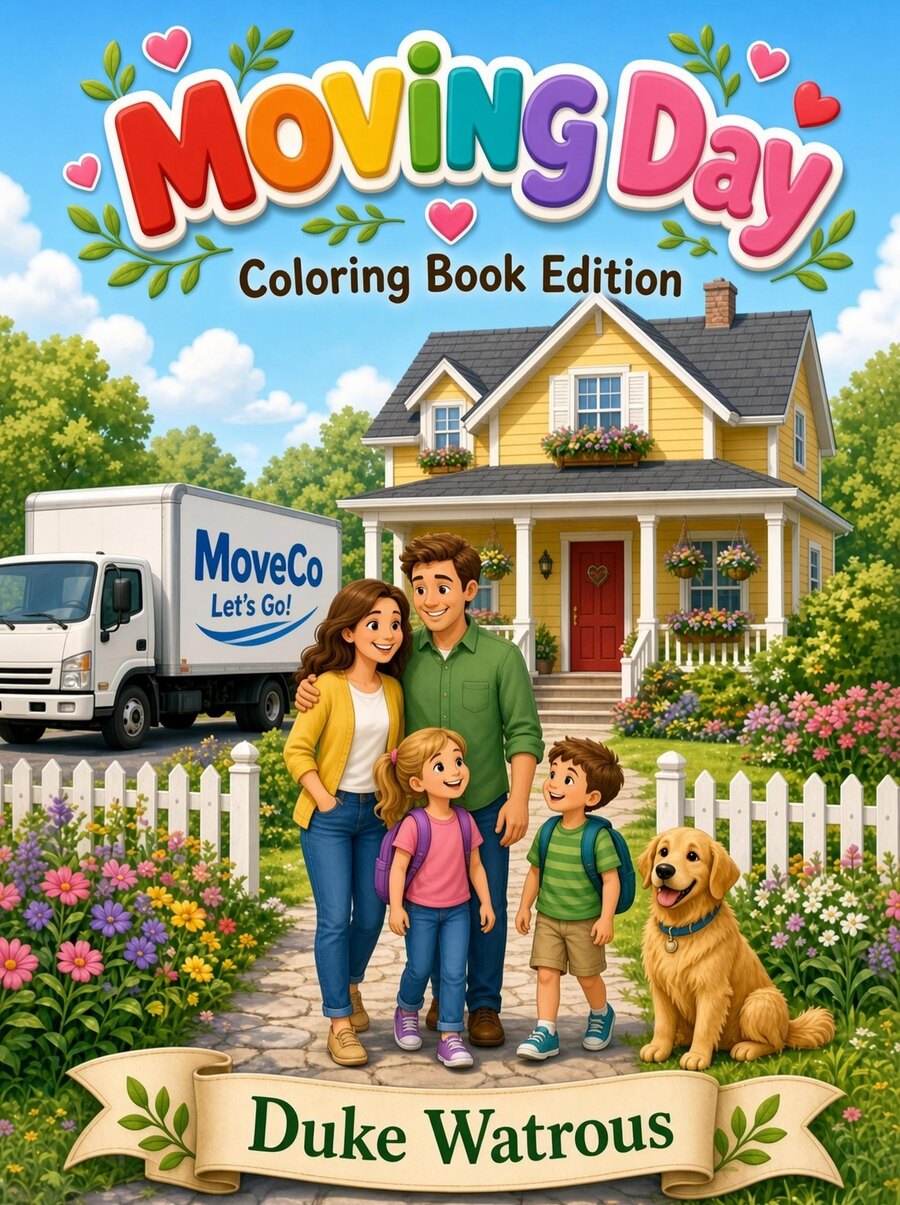 Moving Day Coloring Book cover
